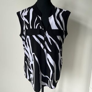 Picadilly Zebra Print Top Size Medium